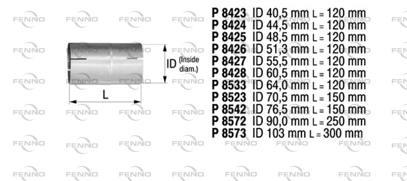 FENNO Liitosholkki 44 x 120 mm