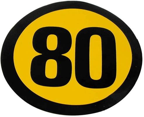 SVK PARTS Nopeusrajoitustarra 80 km/h
