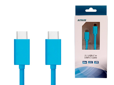 AUTOLINE USB-kaapeli USB-C 1,2 m sininen