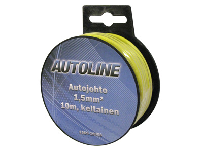 AUTOLINE Autojohto 1,5 mm² 10 m keltainen