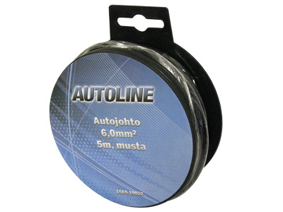 AUTOLINE Autojohto 6,0 mm² 5 m musta