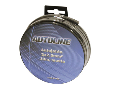 AUTOLINE Autojohto 2x2,5 mm² 10 m musta