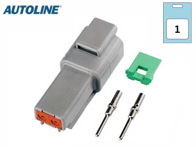 AUTOLINE Deutsch DT 2-nap. liitinsarja urosliittimin