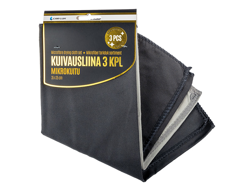 CAR LUX Kuivausliinat, mikrokuitu 3kpl