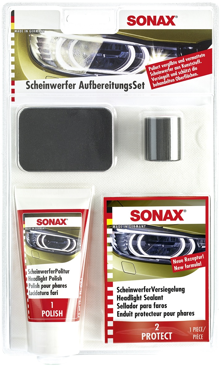 SONAX Ajovalojen kiillotus- ja kirkastussarja 75 ml
