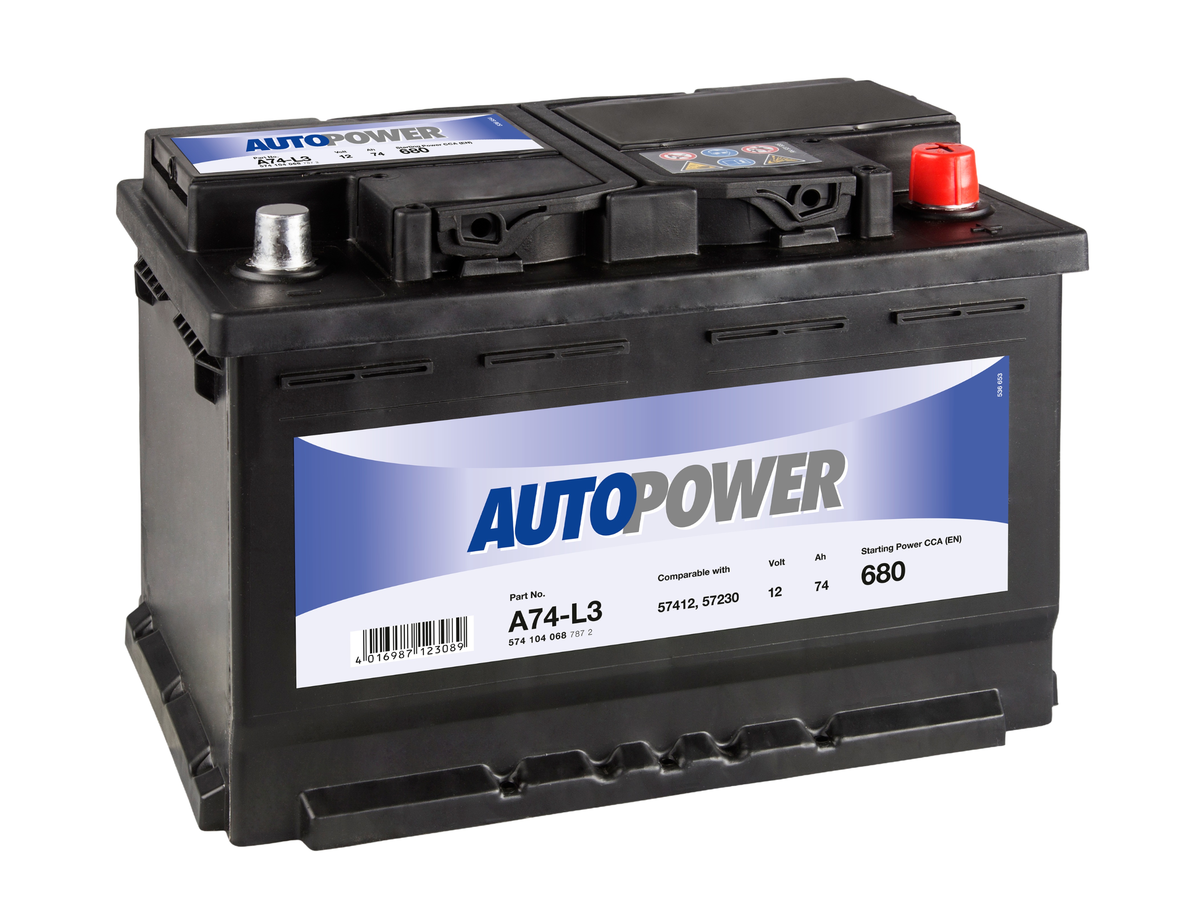 AUTOPOWER Käynnistysakku 74Ah