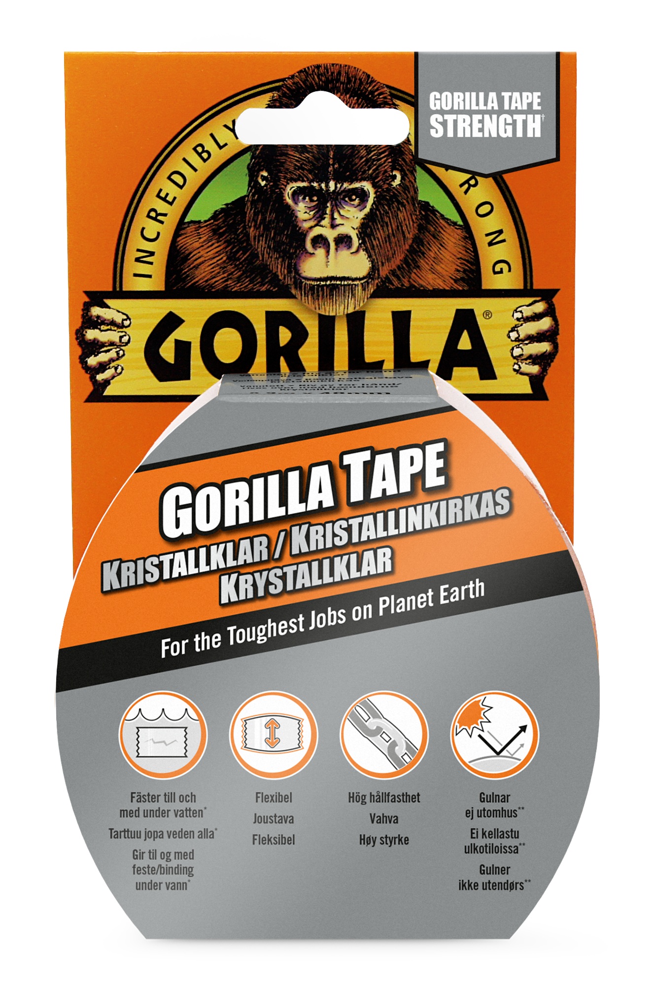 GORILLA Kirkas korjausteippi