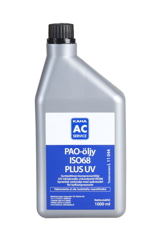 KAHA AC SERVICE PAO 68 + UV kompressoriöljy 1000 ml
